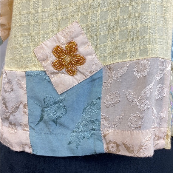 Vintage Faith by Celia Forrester Beaded Embroidered Patchwork Crop Top - Picture 7 of 9